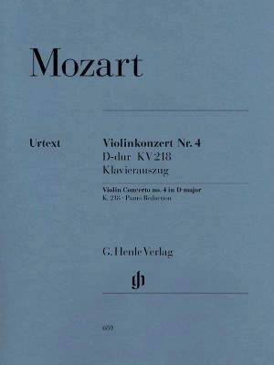 G. Henle Verlag - Violin Concerto no. 4 D major K. 218 - Mozart/Seiffert/Guntner - Violin/Piano Reduction - Sheet Music