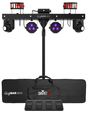 Chauvet DJ - GigBAR Move 5-in-1 Lighting System with Stand, Bag and Remote - Black