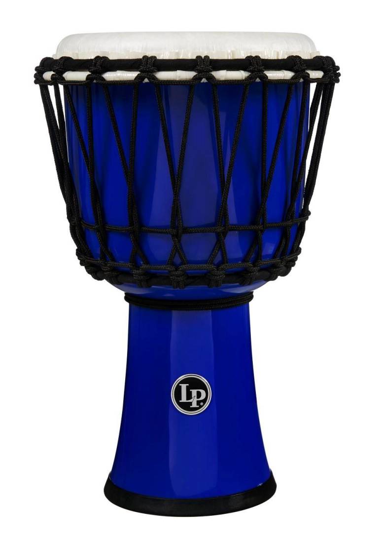 7-Inch Rope-Tuned Circle Djembe with Perfect-Pitch Head - Blue