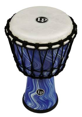 7-Inch Rope-Tuned Circle Djembe with Perfect-Pitch Head - Blue Marble