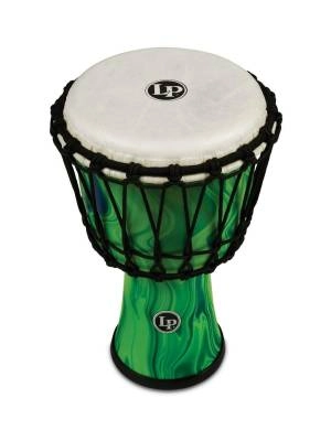 7-Inch Rope-Tuned Circle Djembe with Perfect-Pitch Head - Green Marble