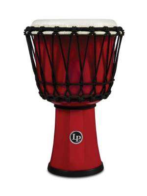 Latin Percussion - 7-Inch Rope-Tuned Circle Djembe with Perfect-Pitch Head - Red