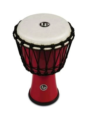 7-Inch Rope-Tuned Circle Djembe with Perfect-Pitch Head - Red