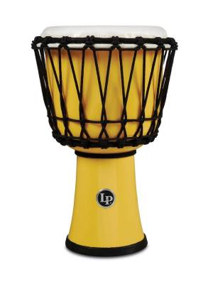 Latin Percussion - 7-Inch Rope-Tuned Circle Djembe with Perfect-Pitch Head - Yellow