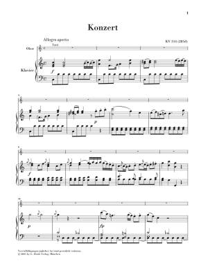 Oboe Concerto C major K. 314 - Mozart /Goritzki /Levin - Oboe/Piano Reduction - Sheet Music