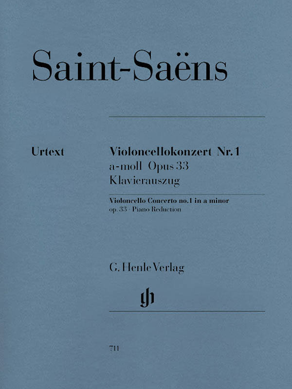 Concerto pour violoncelle no. 1 a mineur op. 33 - Saint-Saens /Jost /Geringas - Rduction pour violoncelle et piano - Partitions