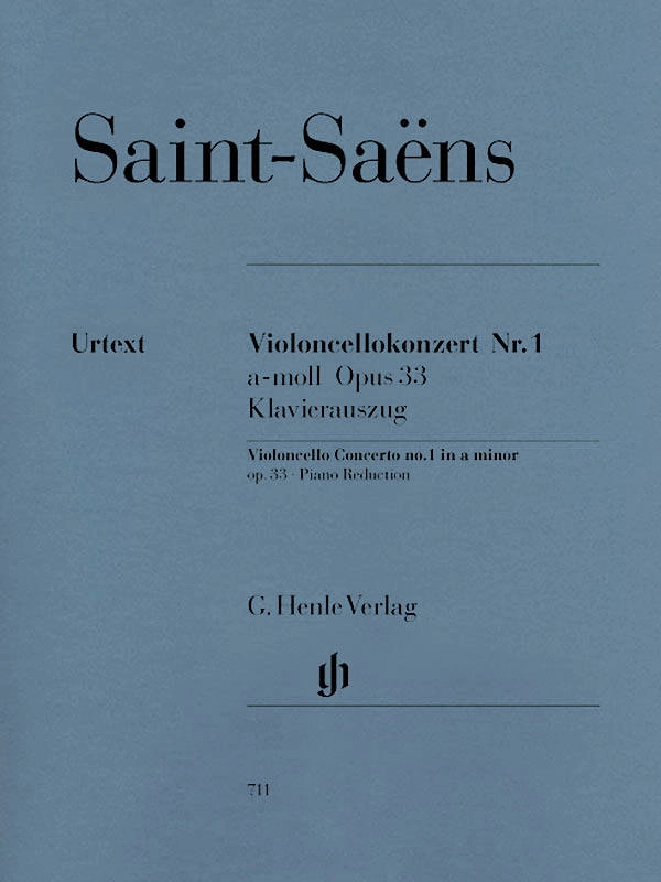 Violoncello Concerto no. 1 a minor op. 33 - Saint-Saens /Jost /Geringas - Cello/Piano Reduction - Sheet Music