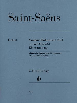 Violoncello Concerto no. 1 a minor op. 33 - Saint-Saens /Jost /Geringas - Cello/Piano Reduction - Sheet Music