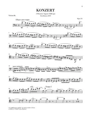 Violoncello Concerto no. 1 a minor op. 33 - Saint-Saens /Jost /Geringas - Cello/Piano Reduction - Sheet Music