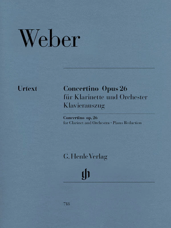 Concertino op. 26 for Clarinet and Orchestra (Piano Reduction) - Weber/Gertsch - Clarinet/Piano - Sheet Music