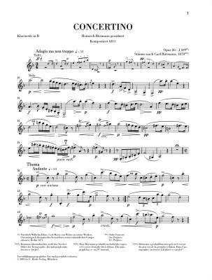Concertino op. 26 for Clarinet and Orchestra (Piano Reduction) - Weber/Gertsch - Clarinet/Piano - Sheet Music