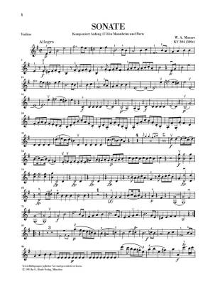 Violin Sonata e minor K. 304 (300c) - Mozart/Seiffert/Rohrig - Violin/Piano - Sheet Music