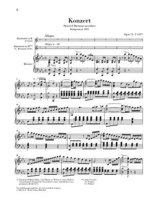 Clarinet Concerto no. 2 E flat major op. 74 - Weber/Gertsch/Umbreit - Clarinet/Piano Reduction - Sheet Music