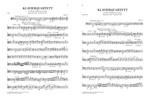 Piano Quartet E flat major op. 47 - Schumann/Leisinger - Piano/Violin/Viola/Cello - Parts Set
