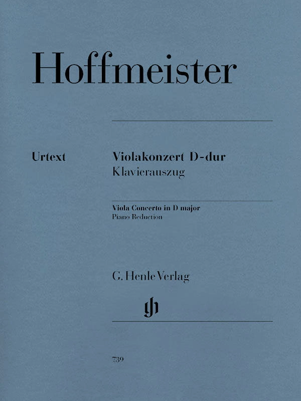 Viola Concerto D major - Hoffmeister /Gertsch /Ronge - Viola/Piano Reduction - Sheet Music