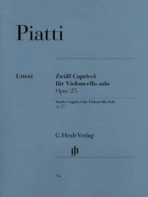 G. Henle Verlag - 12 Capricci op. 25 - Piatti/Bellisario - Cello - Book