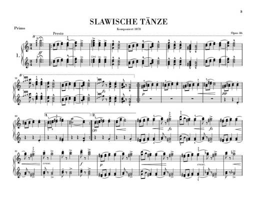 Slavonic Dances op. 46 - Dvorak/Doge/Groethuysen - Piano Duet (1 Piano, 4 Hands) - Book