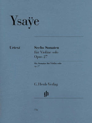 G. Henle Verlag - Six Sonatas op. 27 - Ysaye/Gertsch - Violin - Book