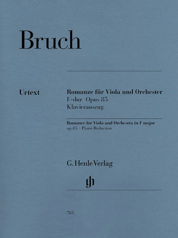 Romance F major op. 85 - Bruch/Gertsch/Weber - Viola/Piano Reduction - Sheet Music