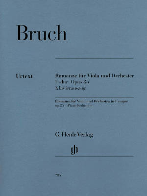 G. Henle Verlag - Romance en fa majeur op. 85 - Bruch/Gertsch/Weber - Rduction pour alto/piano - Partitions