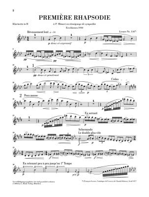 Premiere Rhapsodie and Petite Piece - Debussy/Heinemann - Clarinet/Piano - Book