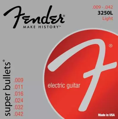 3250L Nickel-Plated Steel Bullet End Electric Guitar Strings 9-42