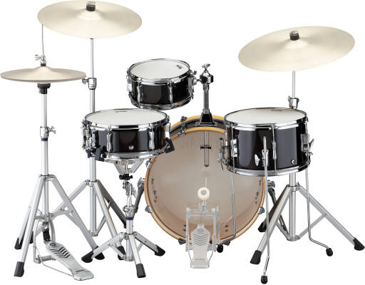 Stage Custom Hip 4-Piece Drum Kit (20,10,13,SD) with Hardware and EAD10 Module - Raven Black