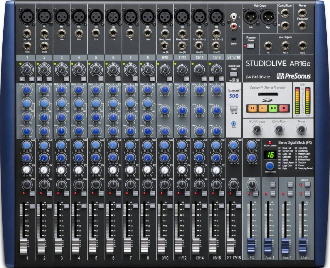 StudioLive AR16c 16-Channel USB Hybrid Performance/Recording Mixer