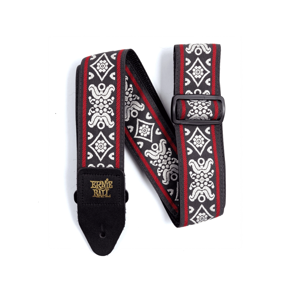 Blackjack Red Jacquard Strap