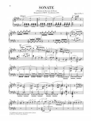 Piano Sonatas no. 9 E major op. 14 no. 1 and no. 10 G major op. 14 no. 2 - Beethoven/Gertsch/Perahia - Piano - Sheet Music