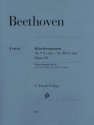 G. Henle Verlag - Piano Sonatas no. 9 E major op. 14 no. 1 and no. 10 G major op. 14 no. 2 - Beethoven/Gertsch/Perahia - Piano - Sheet Music