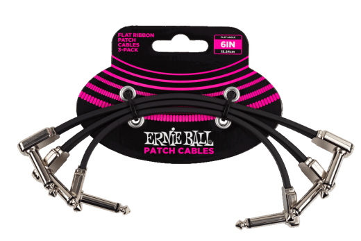 Ernie Ball - 6 Flat Ribbon Patch Cable - 3 Pack