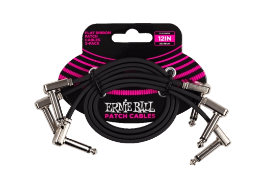 Ernie Ball - 12 Flat Ribbon Cable 3 Pack - Black