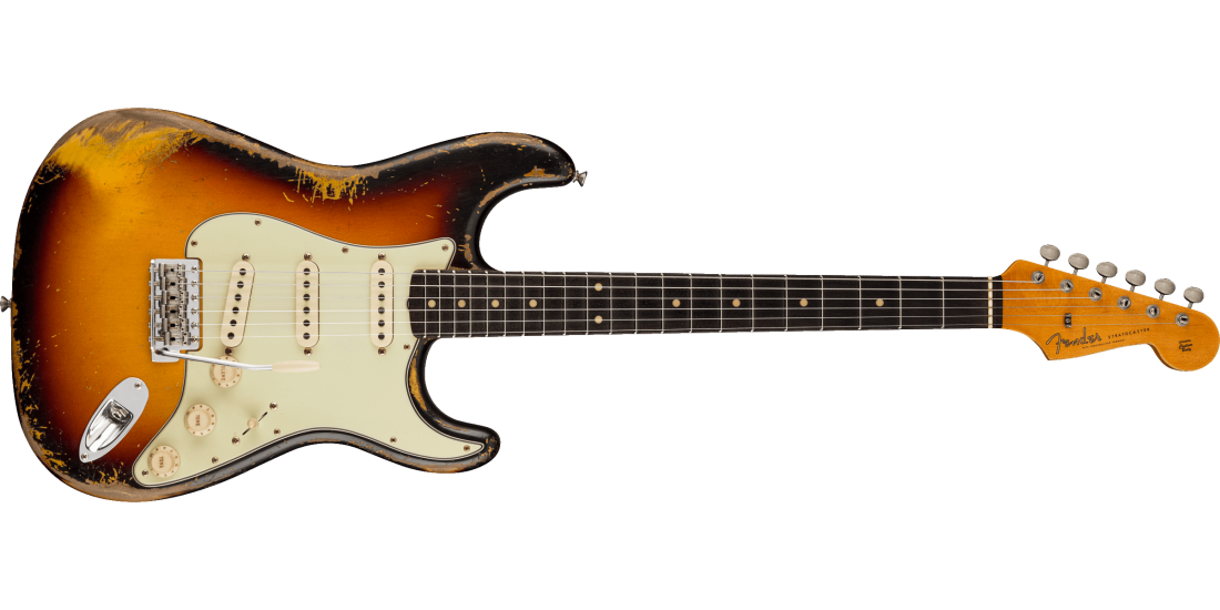 1960 Stratocaster Heavy Relic with Rosewood Fingerboard - Faded Aged 3-Colour Sunburst
