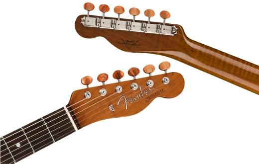 Artisan P90 Maple Burl Telecaster, Fiji Mahogany Body with AAAA Figured Maple Burl Top, Ebony Fingerboard - Aged Natural