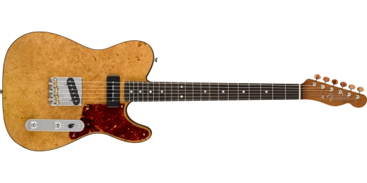 Artisan P90 Maple Burl Telecaster, Fiji Mahogany Body with AAAA Figured Maple Burl Top, Ebony Fingerboard - Aged Natural