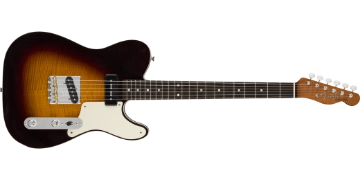 Artisan P90 Telecaster, Fiji Mahogany Body with AAA Flame Maple Top, Ebony Fingerboard - Aged Antique Burst