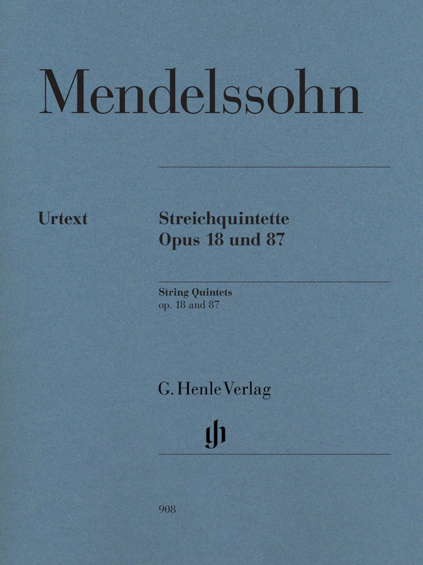 String Quintets op. 18 and 87 - Mendelssohn/Herttrich - 2 Violins/2 Violas/Cello - Parts Set