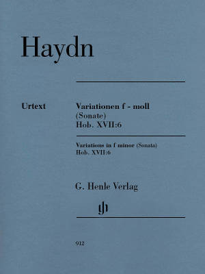 G. Henle Verlag - Variations f minor (Sonata) Hob. XVII:6 - Haydn /Gerlach /Schornsheim - Piano - Book