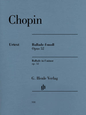 G. Henle Verlag - Ballade f minor op. 52 - Chopin /Mullemann /Theopold - Piano - Book