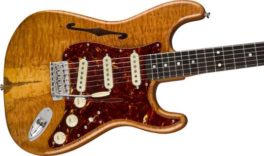 Artisan Stratocaster Thinline with Roasted Ash Body / Spalted Maple Top - Aged Natural
