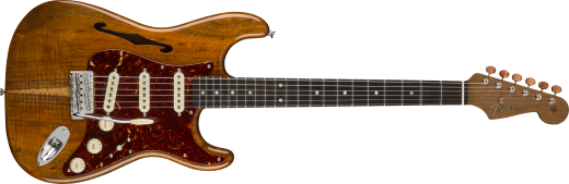 Fender Custom Shop - Artisan Koa Thinline Stratocaster, Roasted Ash Body with AAAA Figured Koa Top - Aged Natural, NOS