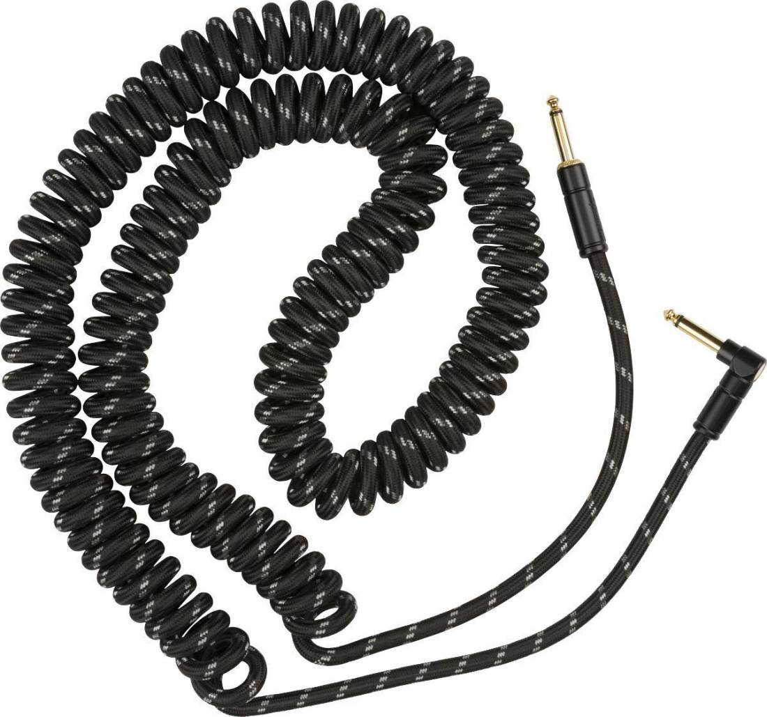 Deluxe 30\' Coil Cable - Black Tweed