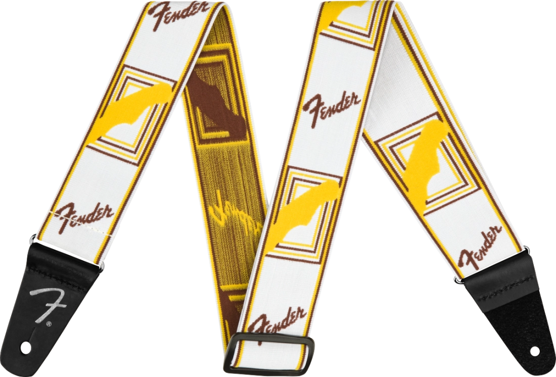 2\'\' WeighLess Monogrammed Strap - White/Black/Yellow