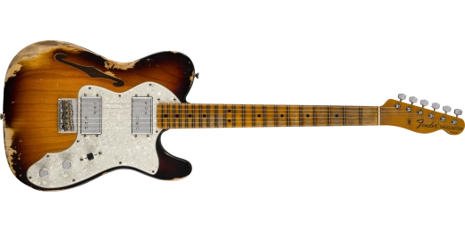 Limited Edition \'72 Telecaster Thinline Heavy Relic, Maple Fingerboard, Faded Aged 3-Tone Sunburst