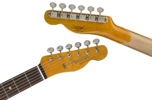 Limited Edition 60\'s HS Tele Custom Heavy Relic - Aged Black over 3-Tone Sunburst