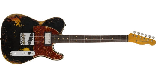 Limited Edition 60\'s HS Tele Custom Heavy Relic - Aged Black over 3-Tone Sunburst