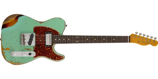 Limited Edition 60\'s HS Tele Custom Heavy Relic - Aged Surf Green over 3-Tone Sunburst