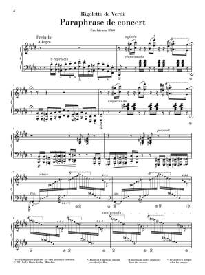 Rigoletto - Concert Paraphrase - Liszt /Scheideler /Hamelin - Piano - Book