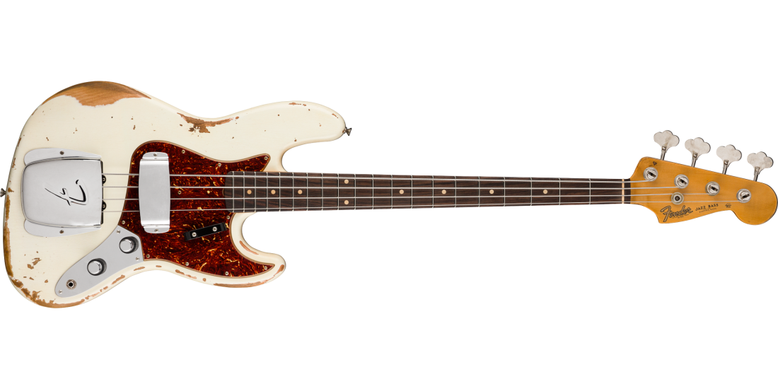 1960 Jazz Bass Heavy Relic - Aged Olympic White